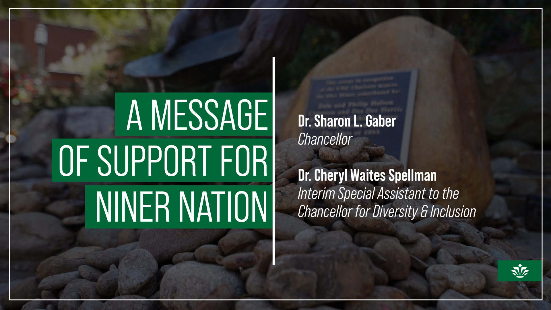 A message of support for Niner Nation - University Leadership