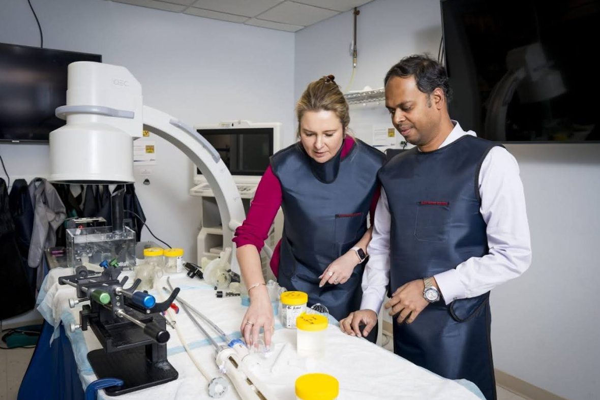 Grad Students working in a lab